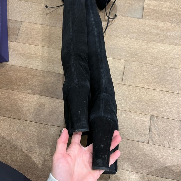 Stuart weitzman highland over the knee black suede boots size 5 - Picture 6 of 7